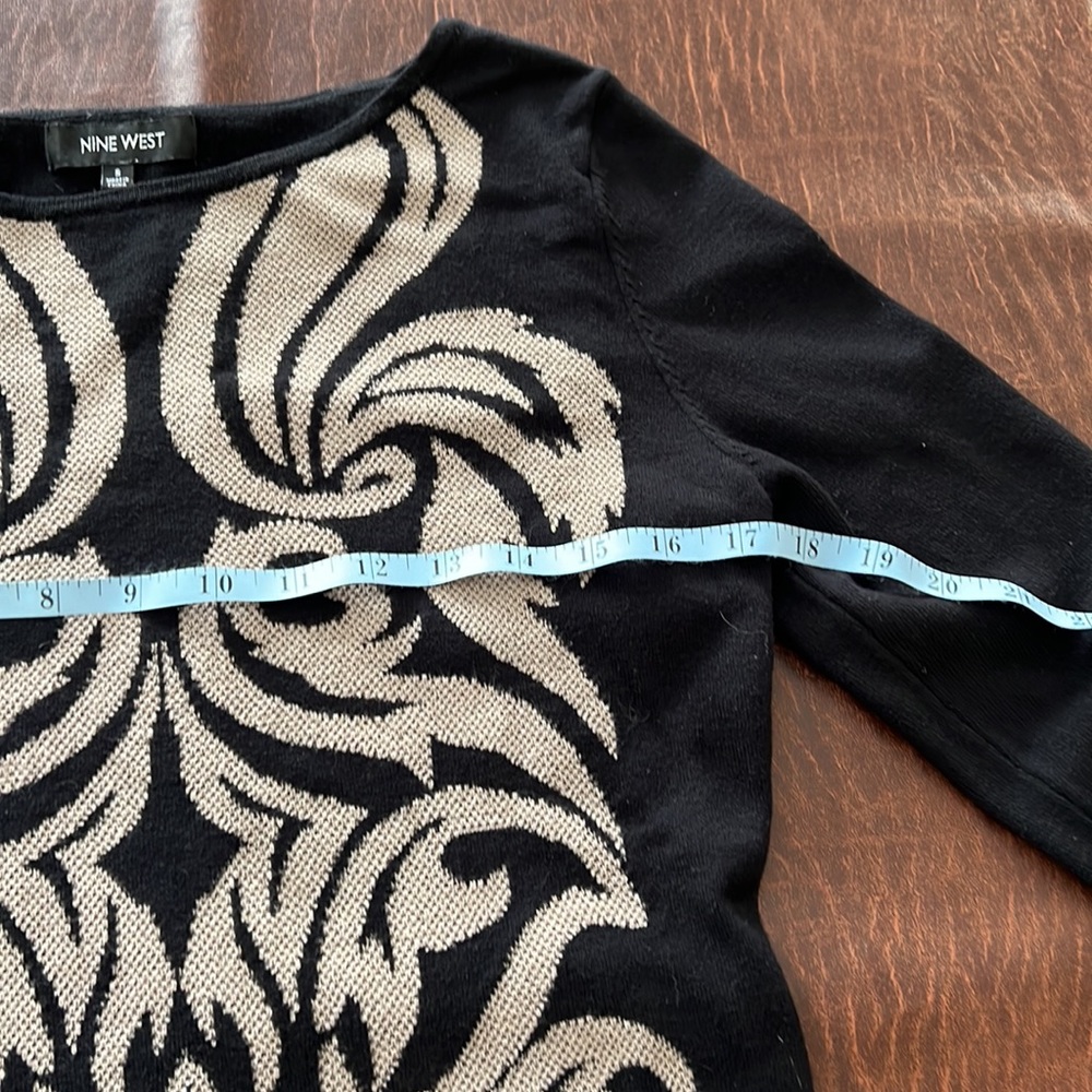 Black and beige nine W. sweater dress size small - Picture 10 of 11